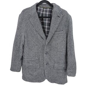 The Territory Ahead Mens Blazer Herringbone Tweed Classic Button‎ Front Grandpa